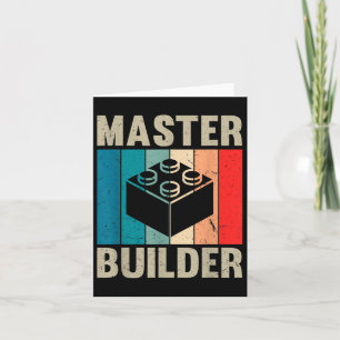 Tarjeta Master Builder Recto Boys Building Blocks Set Toys