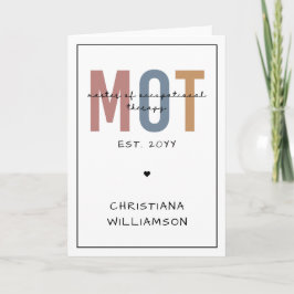 Tarjeta Máster personalizado en terapia ocupacional