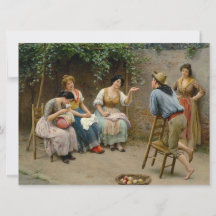 Masticando mujeres y un niño que tiene una charla 