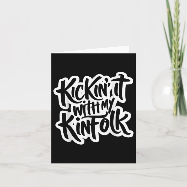 Tarjeta Mata Con Mi Fama De La Reunión De La Familia Kinfo (Anverso)