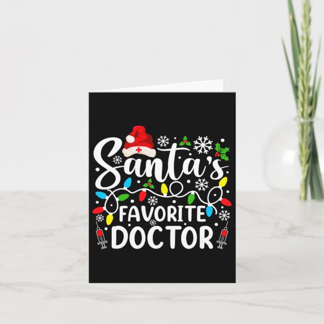 Tarjeta Matc de familia de Navidades divertidos Médicos fa (Anverso)