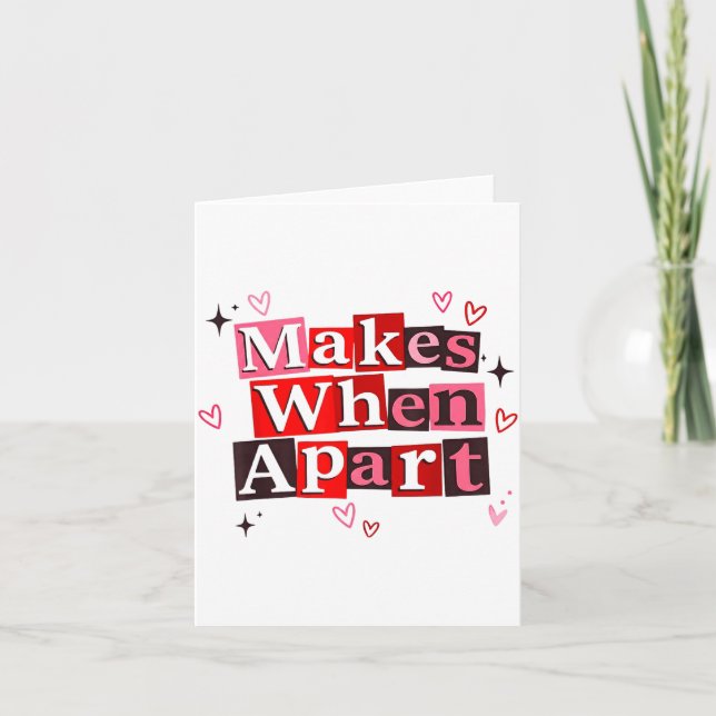 Tarjeta Matching Couple Makes When Apart Long Distance Rel (Anverso)