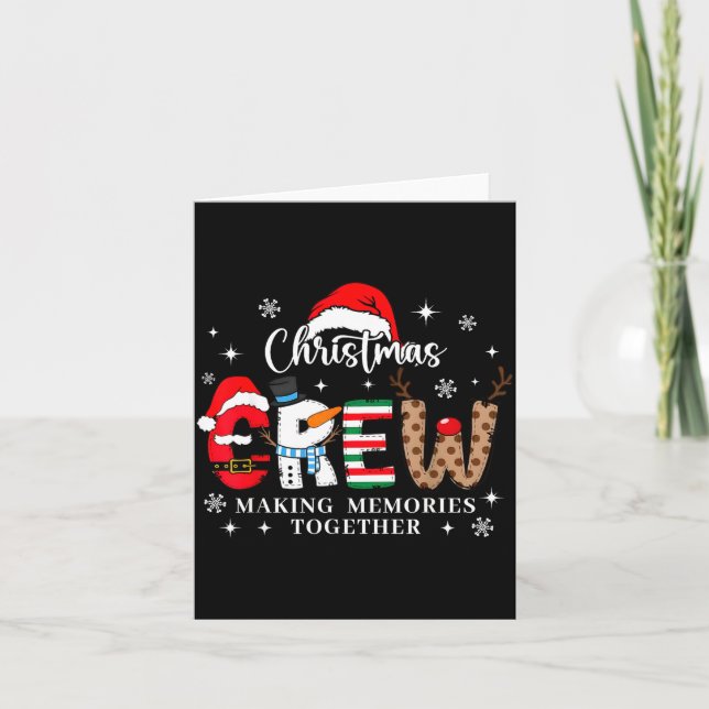 Tarjeta Matching Family Christmas Crew Making Memories Tog (Anverso)