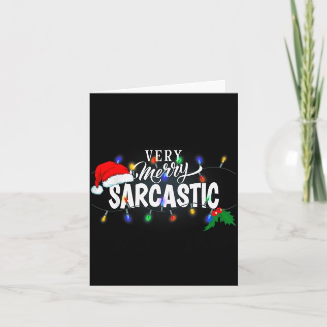 Tarjeta Matching Very Merry Sarcastic Christmas  (Anverso)