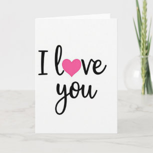 Tarjeta Mate Corazón Rosa 'Te Amo'