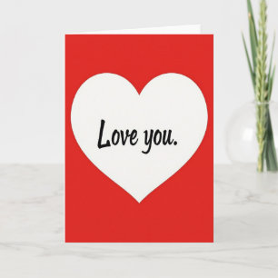 Tarjeta Mate de Corazón Amor Minimalista