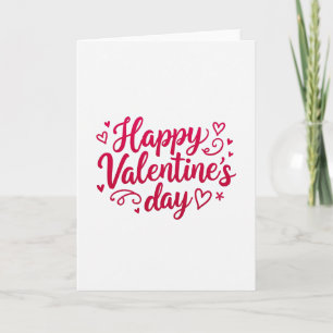 Tarjeta Mate de Corazones Simples de San Valentín