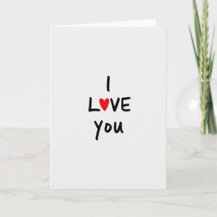 Tarjeta Mate Minimalista Corazón Te Amo