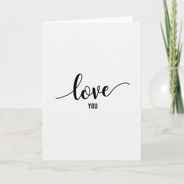 Tarjeta Mate Minimalista Te Amo (Anverso)