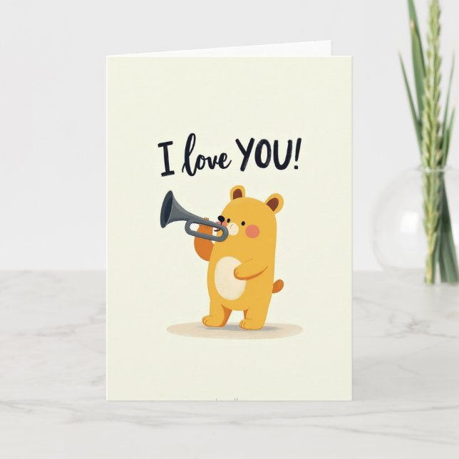 Tarjeta Mate Romántica Te Amo (Anverso)