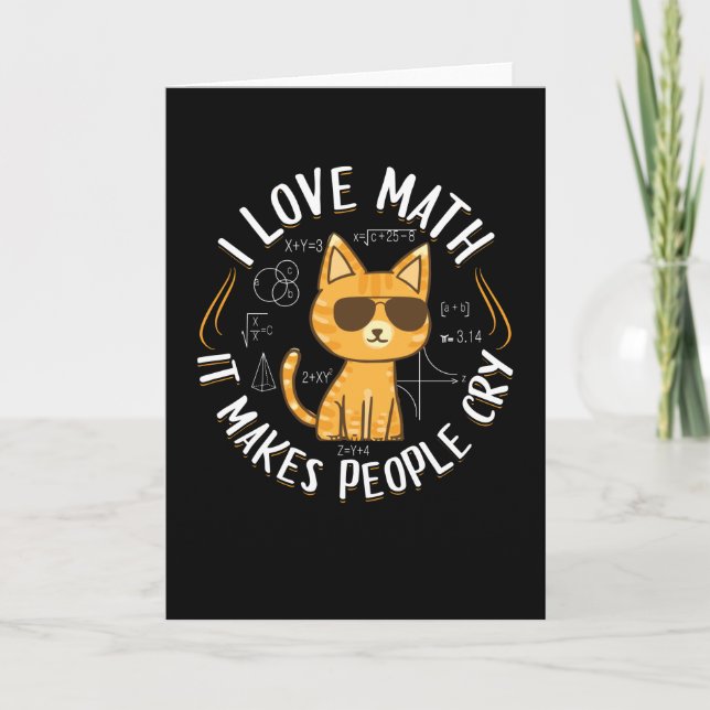 Tarjeta Matemática | Amo las matemáticas | Regalo matemáti (Anverso)
