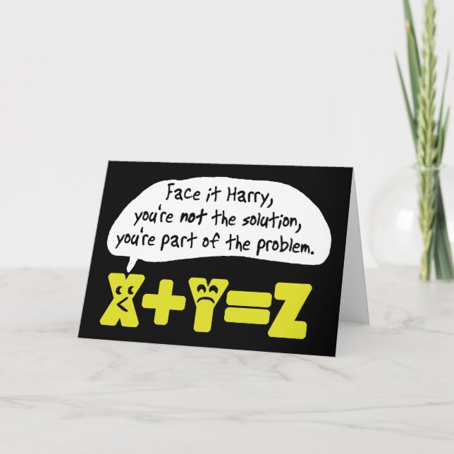 Tarjeta Matemática divertida (Anverso)