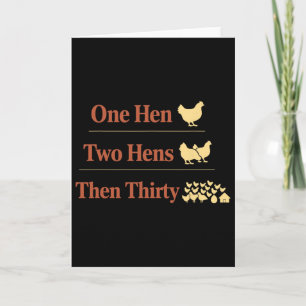 Tarjeta Matemáticas de Pollo Demasiados Pollos Humor de Pa