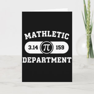 Tarjeta Matemáticas Departamento de atletismo matemático P
