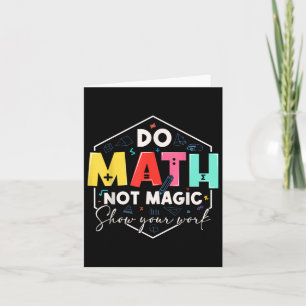 Tarjeta Matemáticas divertidas de vuelta a la escuela Do M
