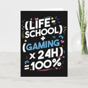 Tarjeta Matemáticas divertidas para jugadores adolescentes