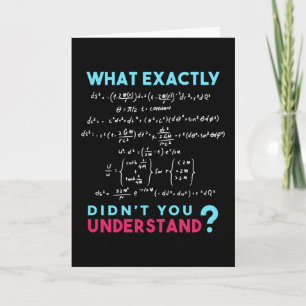 Tarjeta Matemáticas graciosas de Chiste de fórmula física