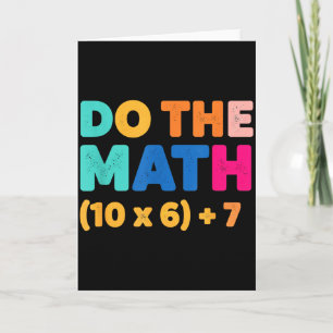 Tarjeta Matemáticas Haz La Cuenta Diseño De Ecuación Color