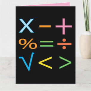 Tarjeta Matemáticas Símbolo matemático Matemáticas