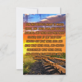 Tarjeta Mateo 13:15 KJV Biblia Verse Pic Greeting