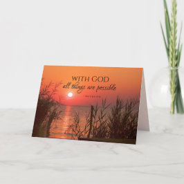 Tarjeta Mateo 19:26 Con Dios todo es posible