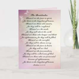 Tarjeta Mateo 5:3-10 Bestias Sermón en el Monte