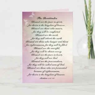 Tarjeta Mateo 5:3-10 Bestias Sermón en el Monte