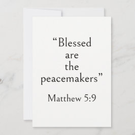 Tarjeta Mateo 5:9 Versículo Bíblico, Escritura para la Paz
