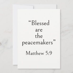 Tarjeta Mateo 5:9 Versículo Bíblico, Escritura para la Paz