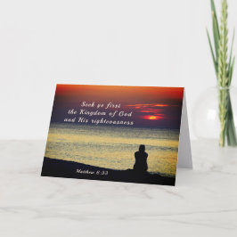 Tarjeta Mateo 6:33 Buscar el primer reino de Dios Océano