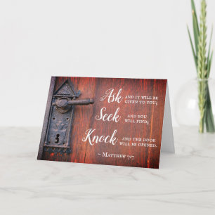 Tarjeta Mateo 7:7, pregunta y se dará