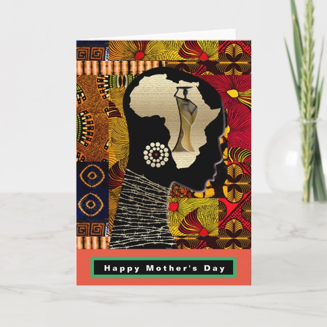 Tarjeta Maternidad Bendita – Día de la Madre Afrocentrico  (Anverso)