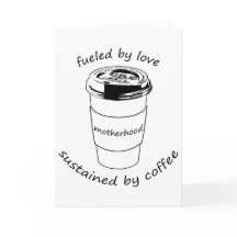 Maternidad (Blank Notecard): amor y café