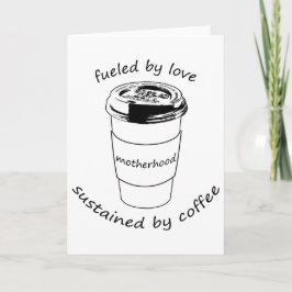 Tarjeta Maternidad (Blank Notecard): amor y café