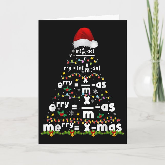 Tarjeta Math Equation Merry Xmas Season Teacher Christmas  (Anverso)