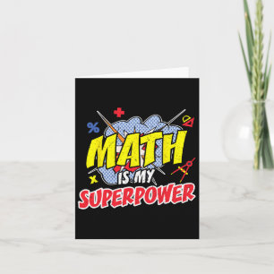 Tarjeta Math Es Mi Superpotencia Divertida Enseñando El Dí