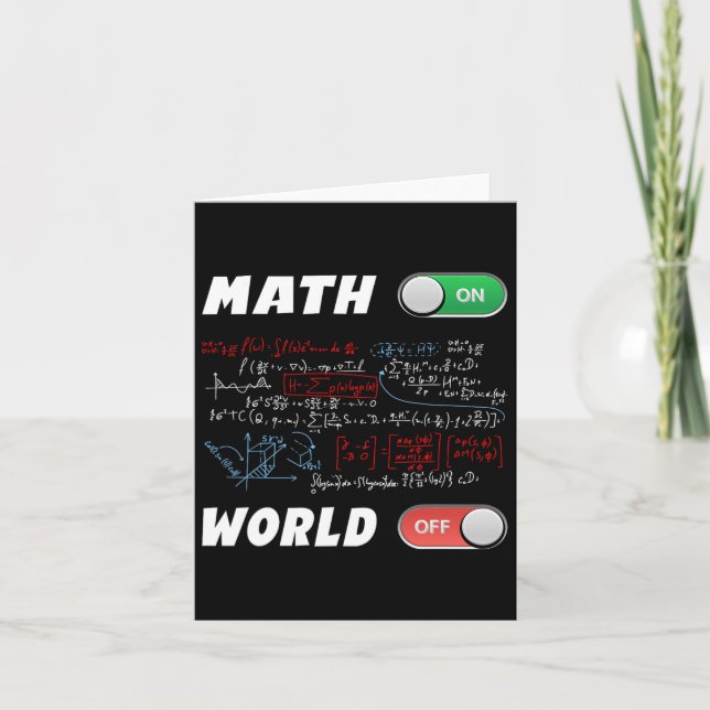 Tarjeta Math Geeks Pi Day Math En El Mundo Del Impresionan (Anverso)