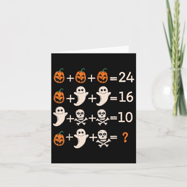 Tarjeta Math Teacher Halloween Algebra Operation Mathemati (Anverso)