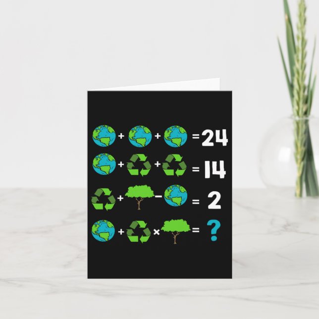 Tarjeta Math Teacher Humor Día De La Tierra Orden De Opera (Anverso)