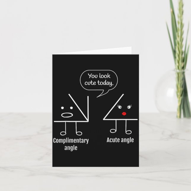 Tarjeta Math Teacher Tee - Complimentary Acute Angle  (Anverso)