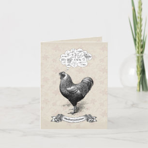 Tarjeta Mathemachicken Funny Math Chicken Pun Chiste