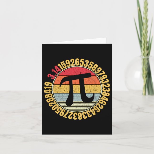 Tarjeta Matleta de símbolos de Nerdy Math Pi (Anverso)