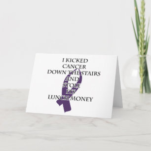 Tarjeta Matón del cáncer (cinta púrpura)