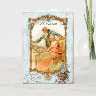 Tarjeta matrimonial Marie Antoinette Romantic