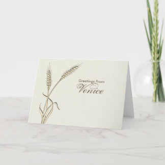 Tarjeta Matrimonio de un solo pasto de un país de trigo