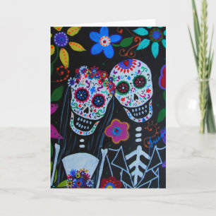 TARJETA MATRIMONIO DIA DE LOS MUERTOS