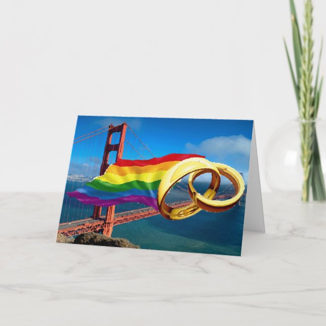 Tarjeta Matrimonio gay San Francisco (Anverso)