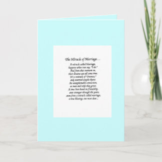 Tarjeta matrimonio milagroso, te amo la carta