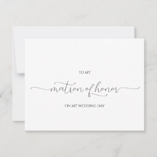 Tarjeta Matron de Honor con guión mínimo