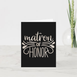 Tarjeta Matrón De Honor Novia Y Groom Tees Boda Anniv